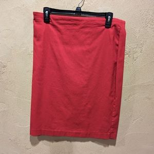 Red pencil skirt